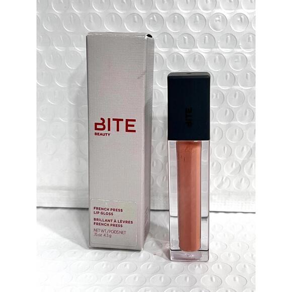 Bite Beauty French Press Lip Gloss Shade SALTED CARAMEL - Picture 1 of 4